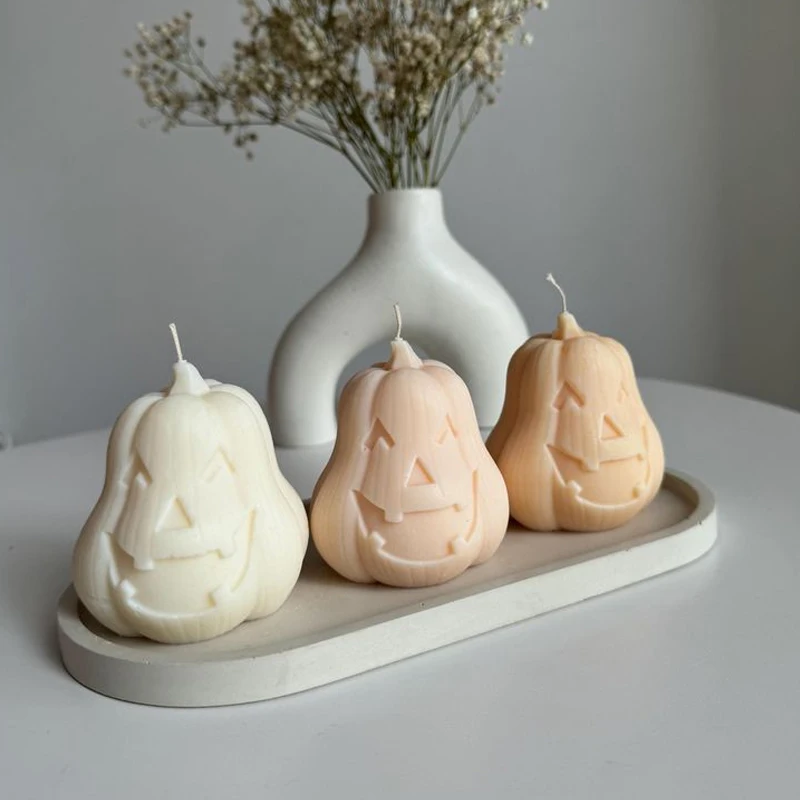 Halloween Ornamente Kürbis Silikon Kerze Form DIY Geist Fledermaus Seife Handwerk Machen Formen Gips Harz Form Home Decor Formen