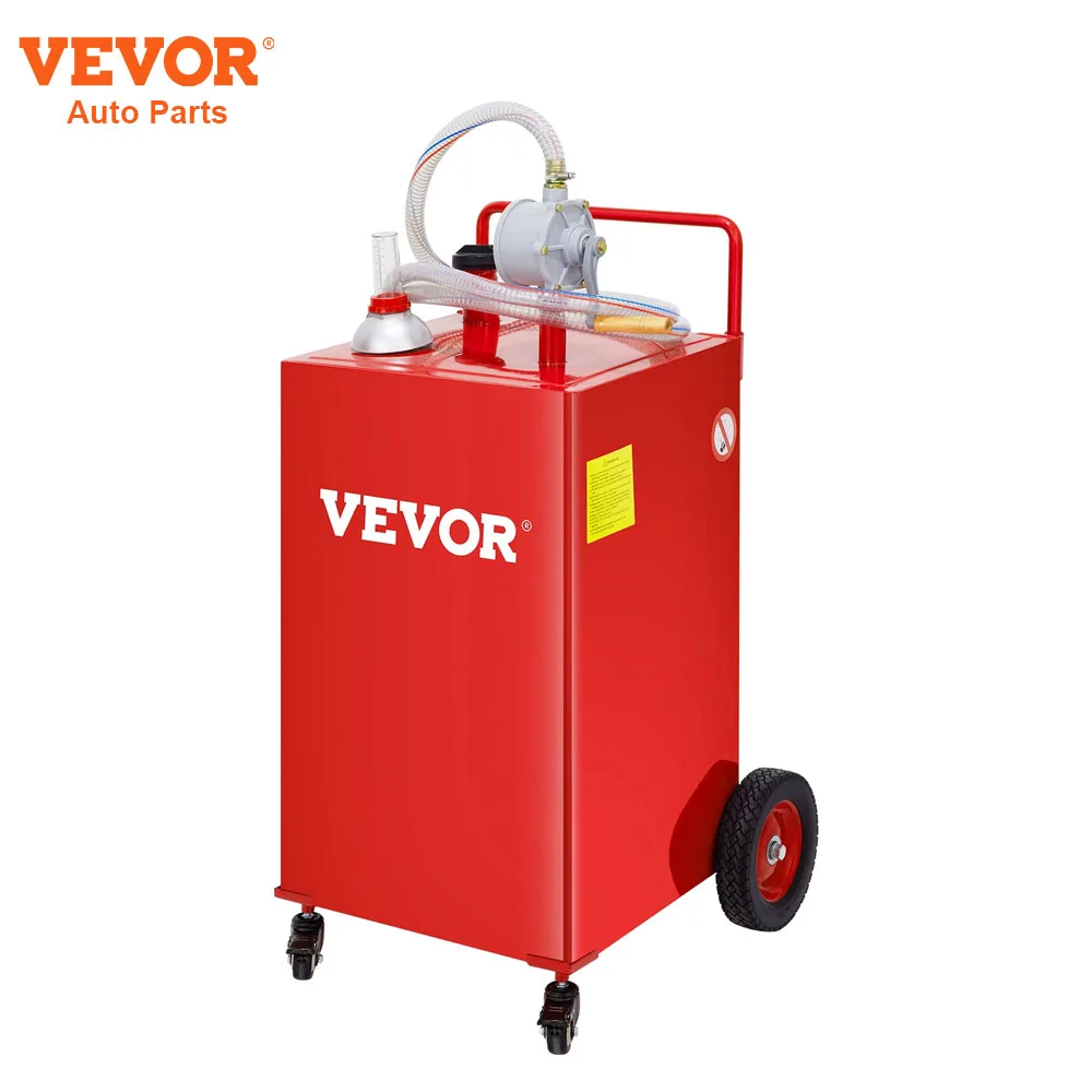 Vevor Fuel Caddy 30 Gallonen Gasspeicher & 4 Räder mit Transfer pumpe Diesel container für Autos, Rasenmäher, Boote, ATVs