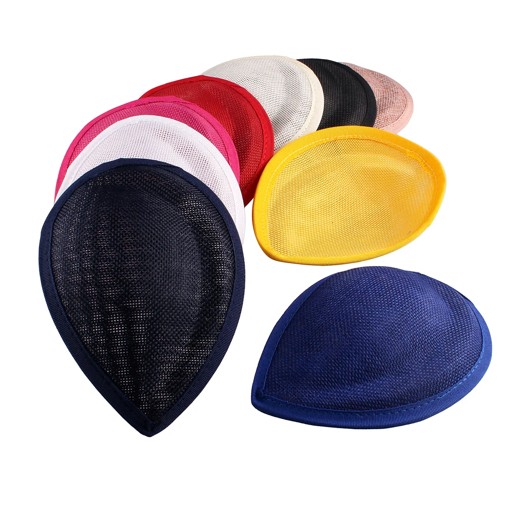 16cm colorful Teardrop Fascinator Hat Base Imitation Linen Millinery Base Women Cocktail Hat hair Accessory DIY Craft Material