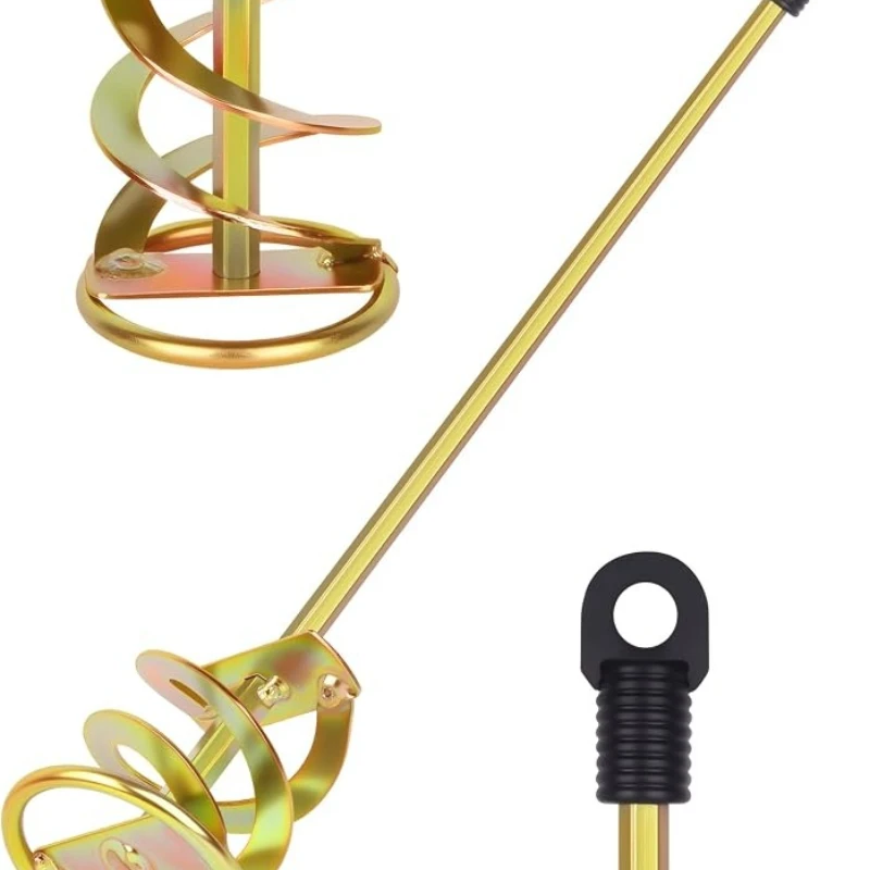 Paint Mixer for Drill Paint Stirrer Rust-Free Fits All Standard Drills Dual-Spiral Head For Paint Resin Epoxy Concrete Mud Hangs