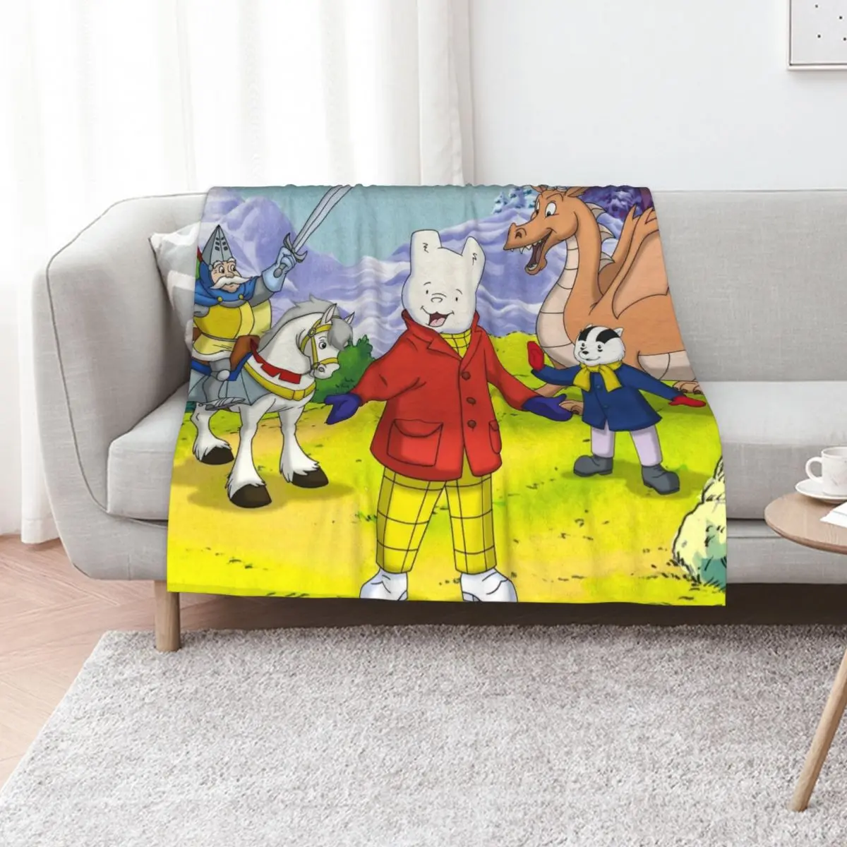 

Rupert bear adventures Throw Blanket Decorative Beds Winter beds Loose wednesday Blankets