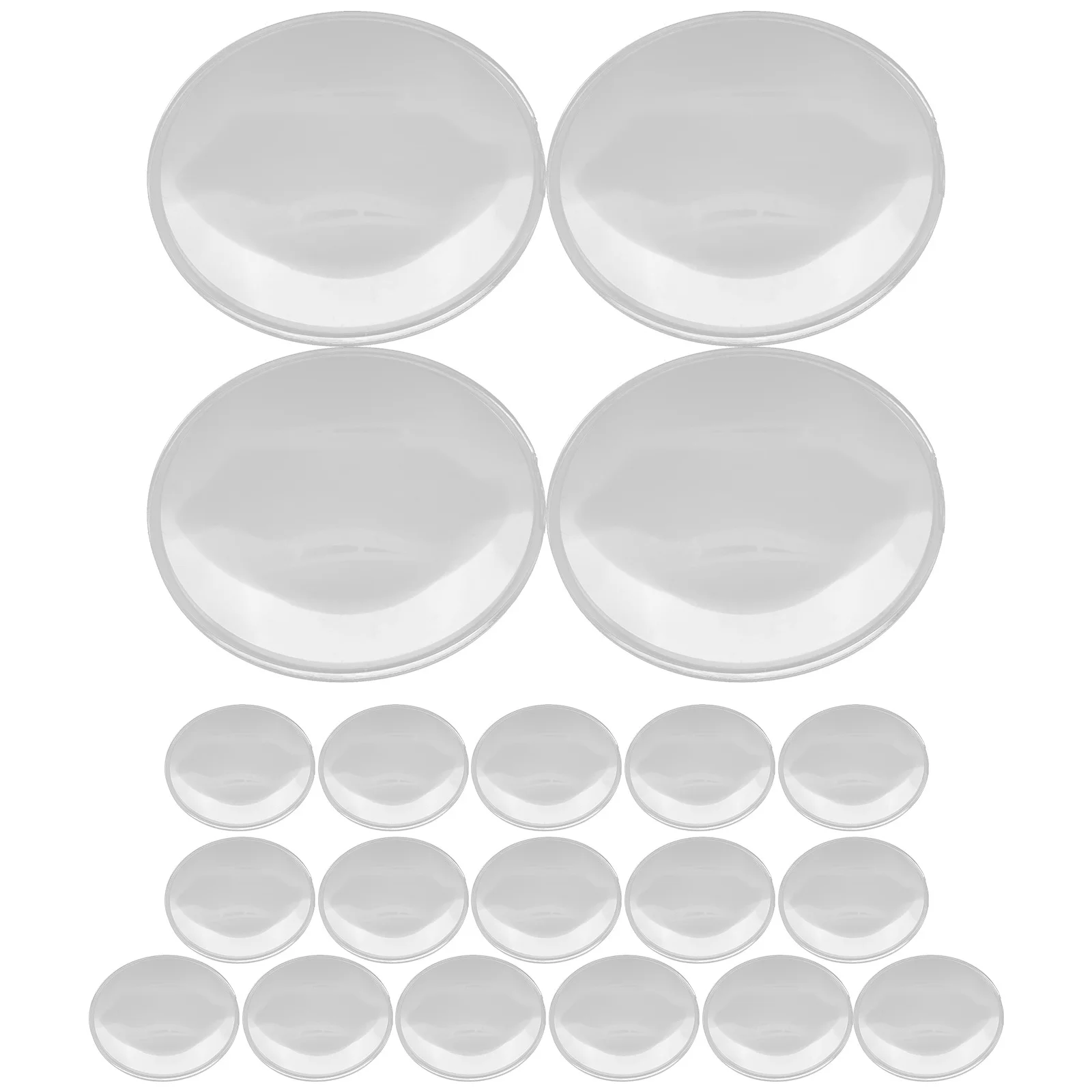 20Pcs Magnifying Glass Portable Reading Magnifier Set Double Convex Lens for Seniors Jewelry Maps Inspection Magnifying Glass