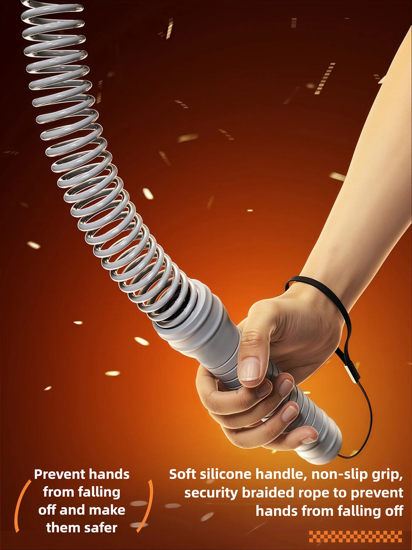 2 Stücke Flexibler Federarm-Krafttrainer Ergonomischer Bizeps-Trizeps-Krafttrainer Tragbarer Armkrafttrainer für Fitness-Workout – Detail 4