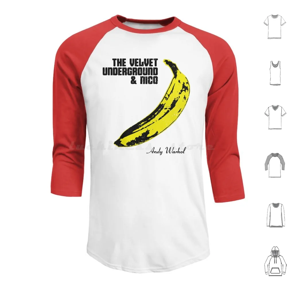 The Velvet Underground Banana Hoodies Long Sleeve Velvet Underground Warhol Andy Nico New York 1960s 60s Punk Counter