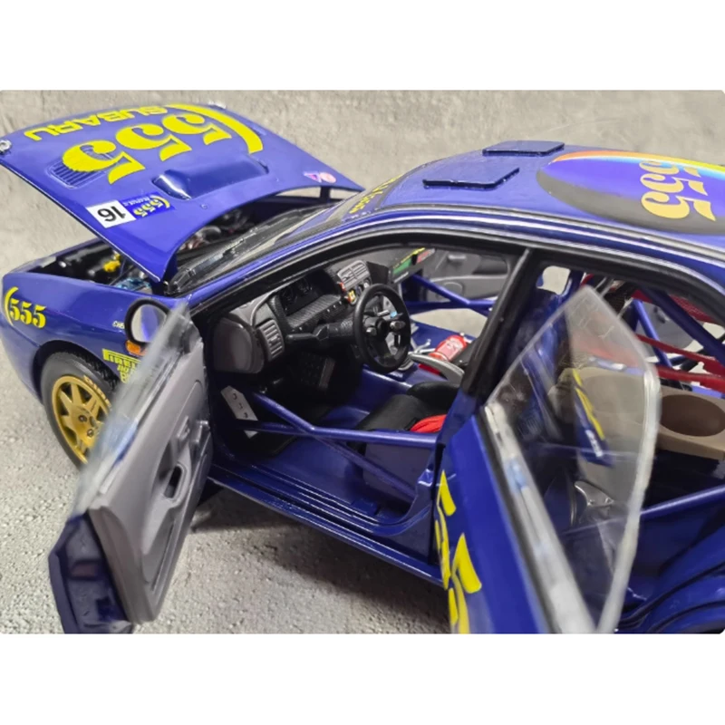 Diecast Alloy Original 1:18 Subaru Impreza 555 1995 Rally Car Model Adult Collection Static Display Gift  Boy Toys