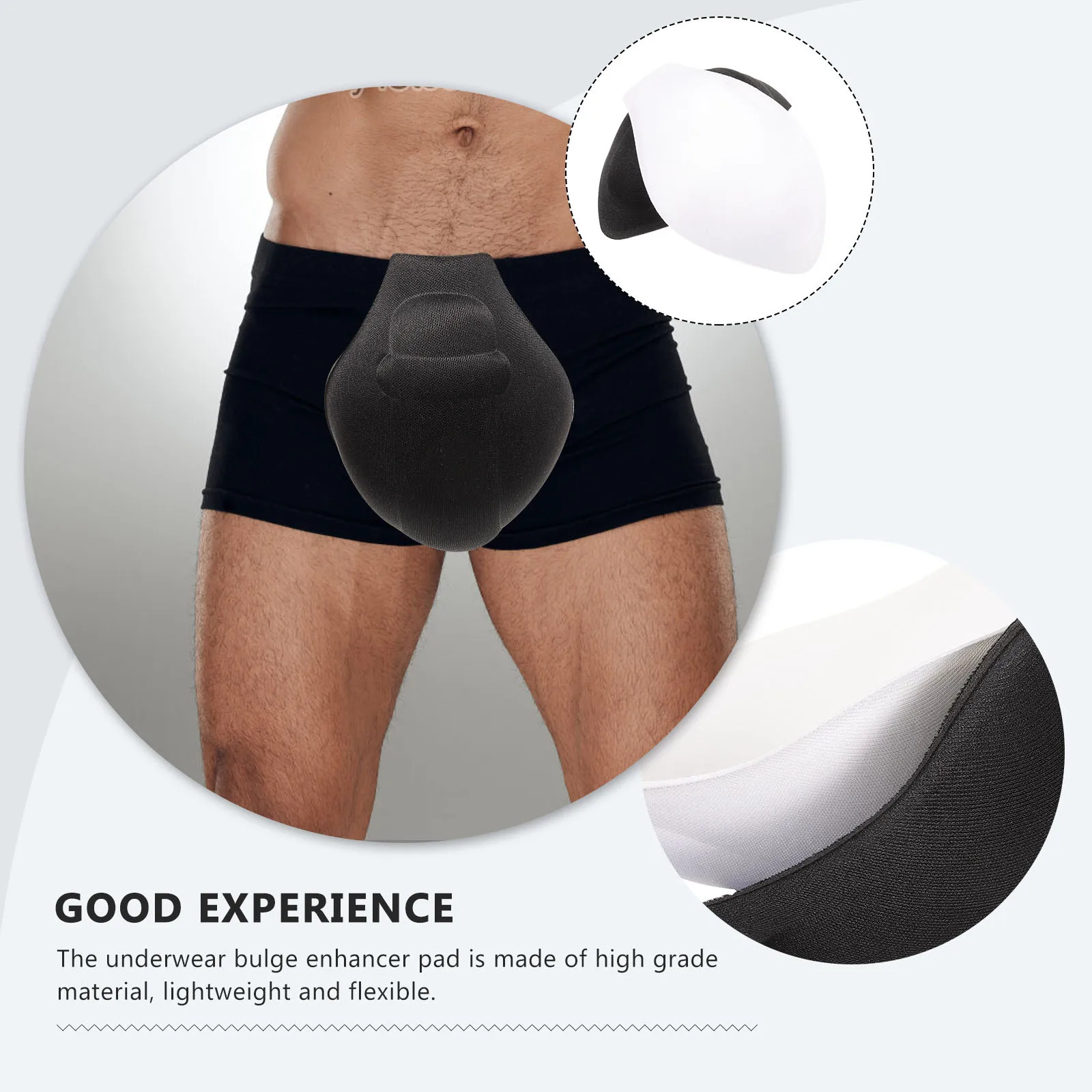

2pcs Bulge Pads Skin-Friendly Lightweight Flexible Underwear Enhancing Bulge Cushions Protection Highlight Pouch