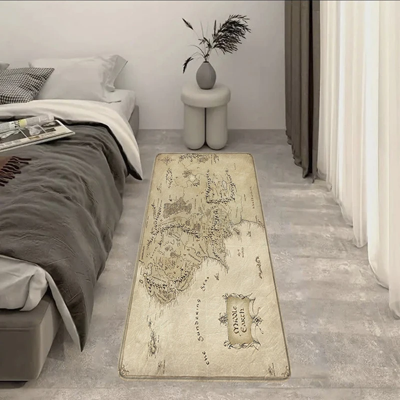 Room Rugs Rings Middle Earth Mats Map Foot Carpets Lord of Entrance Doormat Rug Floor Carpet Anti Slip Mat Home Kitchen Hallway