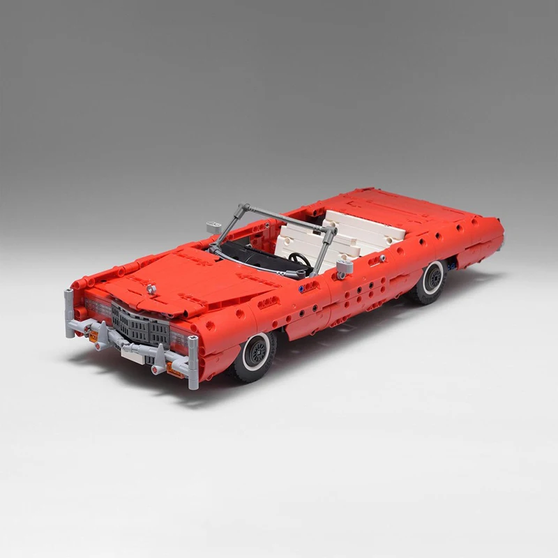 City Cars Model Moc Building Bricks 1976 Eldorado Red Model Building Technology Modular Block DIY Christmas Toy Holiday Gifts