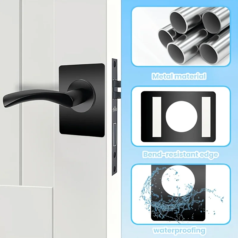 1/2/8pcs Door Reinforcement Plates,Door Handle Fixing Covers, Door Hole Cover Plates, Door Knob Backplates for Interior Doors