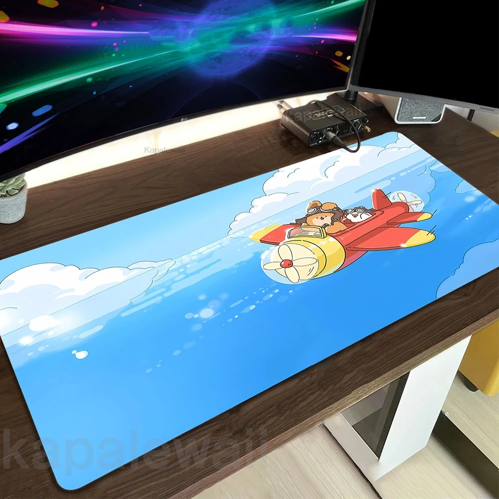 Kawaii Cute Mouse Pad Grande Gaming Mousepad Cartoon Mouse Mat Gamer Speed Keyboard Pads XXL 900x400mm Office Rubber Mousepads