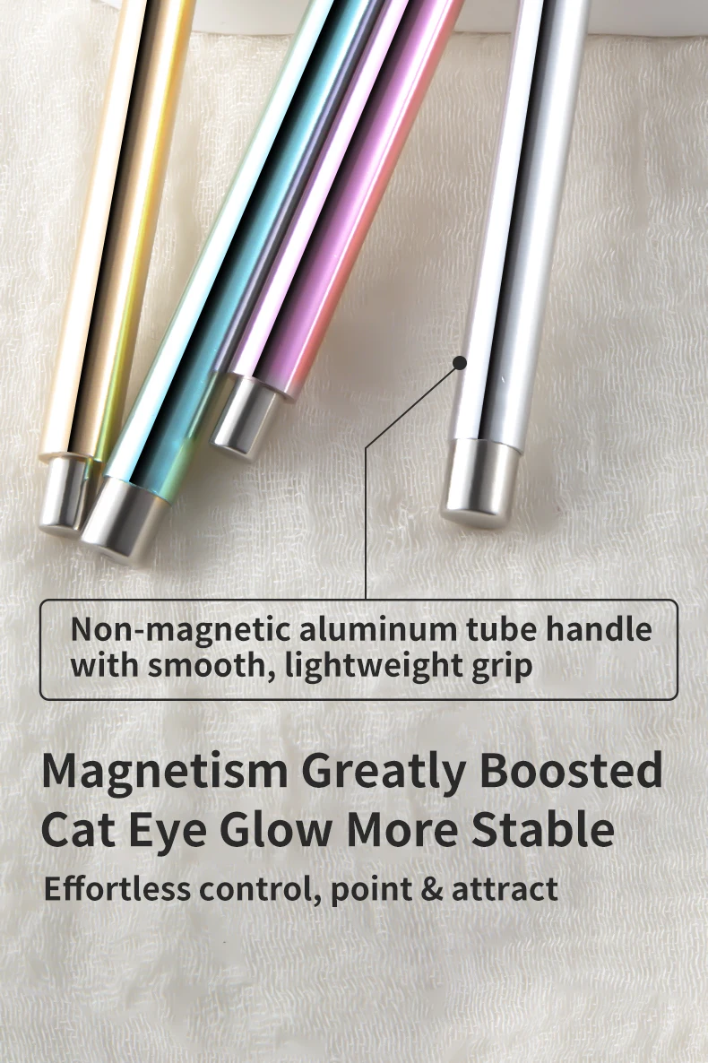 Cat Eye Nail Art Magnetisches Werkzeug Zylindrischer Stick mit Kugelmagnet Maniküre-Zubehör für Glasperleneffekte Passend für UV-Gel-Nagellack – Detail 7