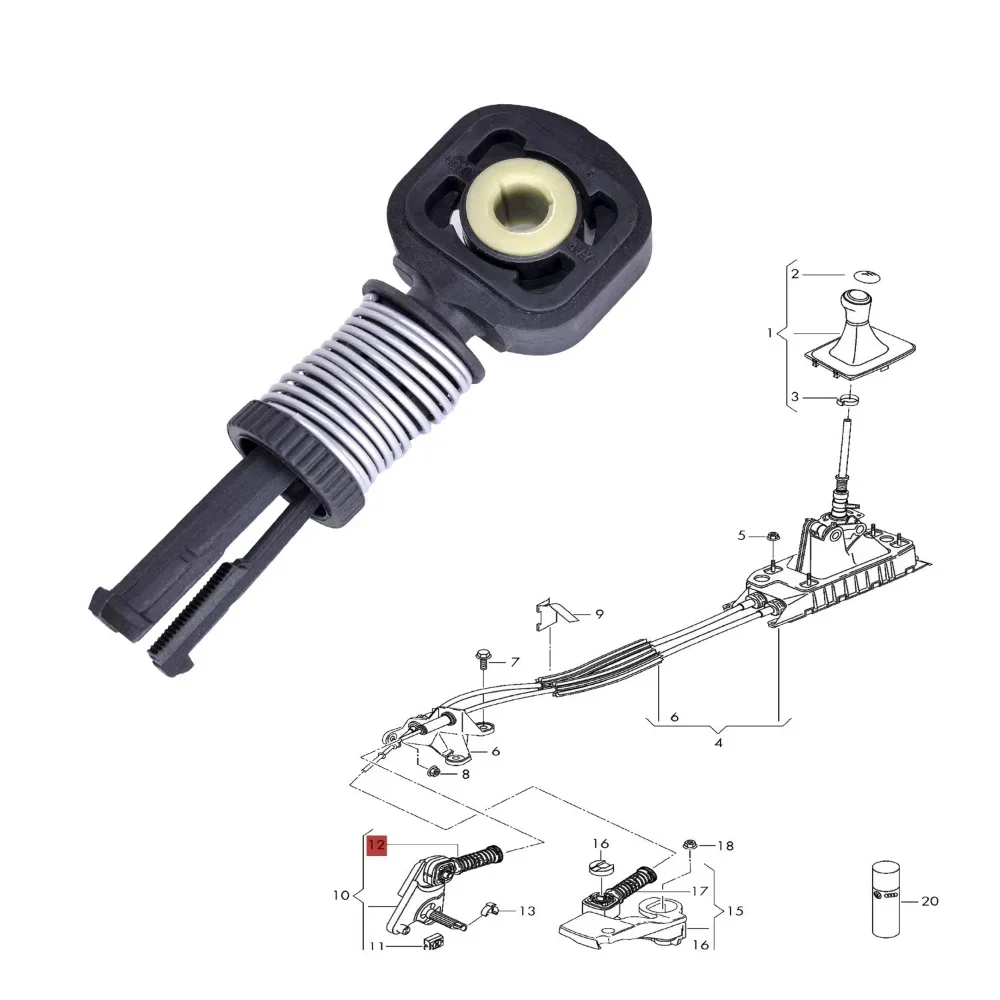 For Selector Shaft Gear Cable Shifter Cable End Catch for Audi TT BEETLE GOLF JETTA 1998-2005 MANUAL 1J0711761C 5QD711762A