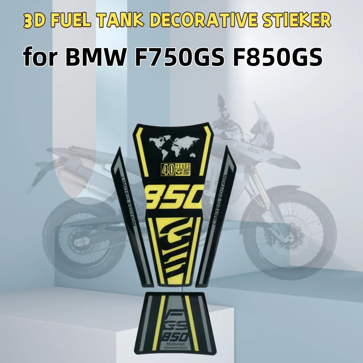 

for BMW f750gs f850gs Motorcycle 3D tank pad protector decal sticker case tankp sticker F750 f850 GS 2018-2022