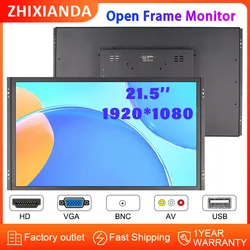 21.5 Inch Open Frame Monitor 1920*1080 HD Industrial Capacitive Touch Screen Display With BNC AV HDMI VGA USB Interface