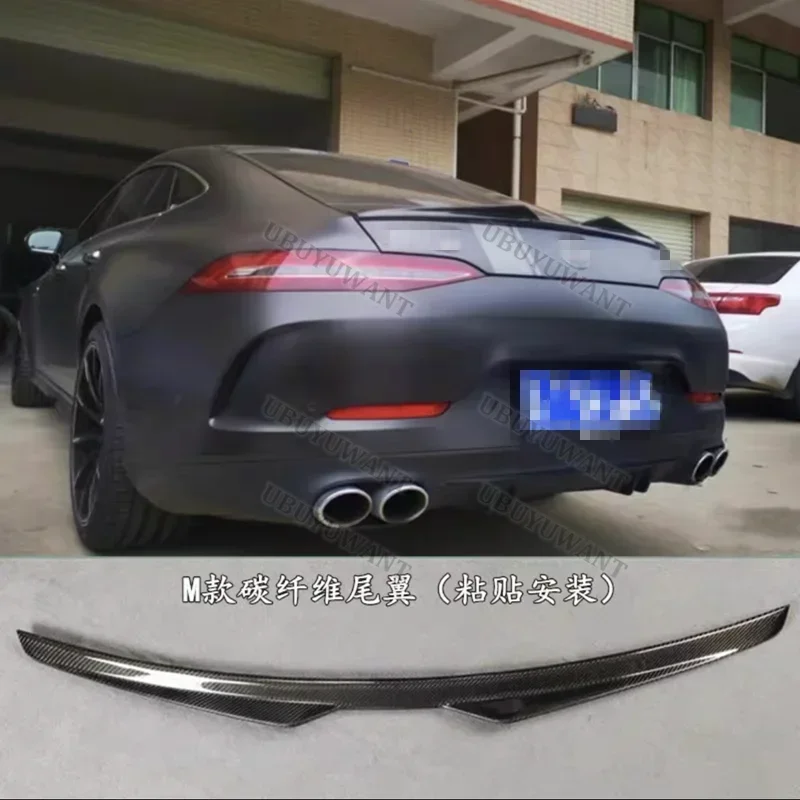 For Mercedes Benz GT（Only For 4 Doors） 2019 2020-2025 GT43 GT50 GT53 High Quality Carbon Fiber Rear Wing Trunk Lip Spoiler