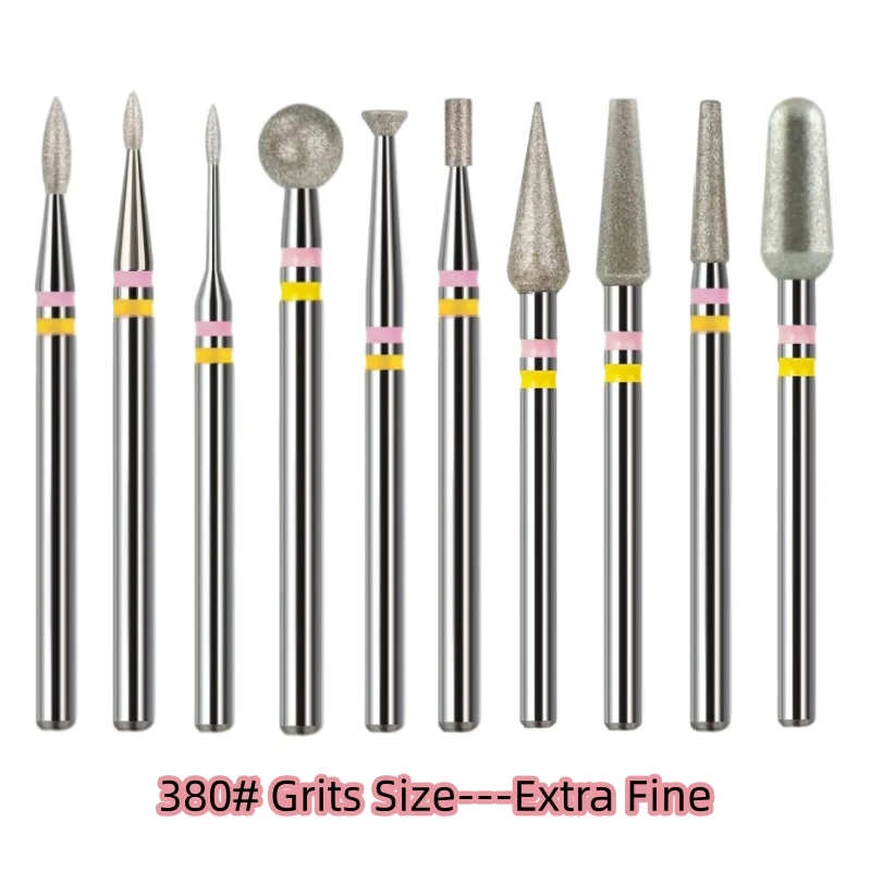 1Pcs Diamond Nail Art Drill Bits For E-file Manicure Cuticle Gel Removal Nail Polishing Left Right Rotary Buffer DIY Nails Tool