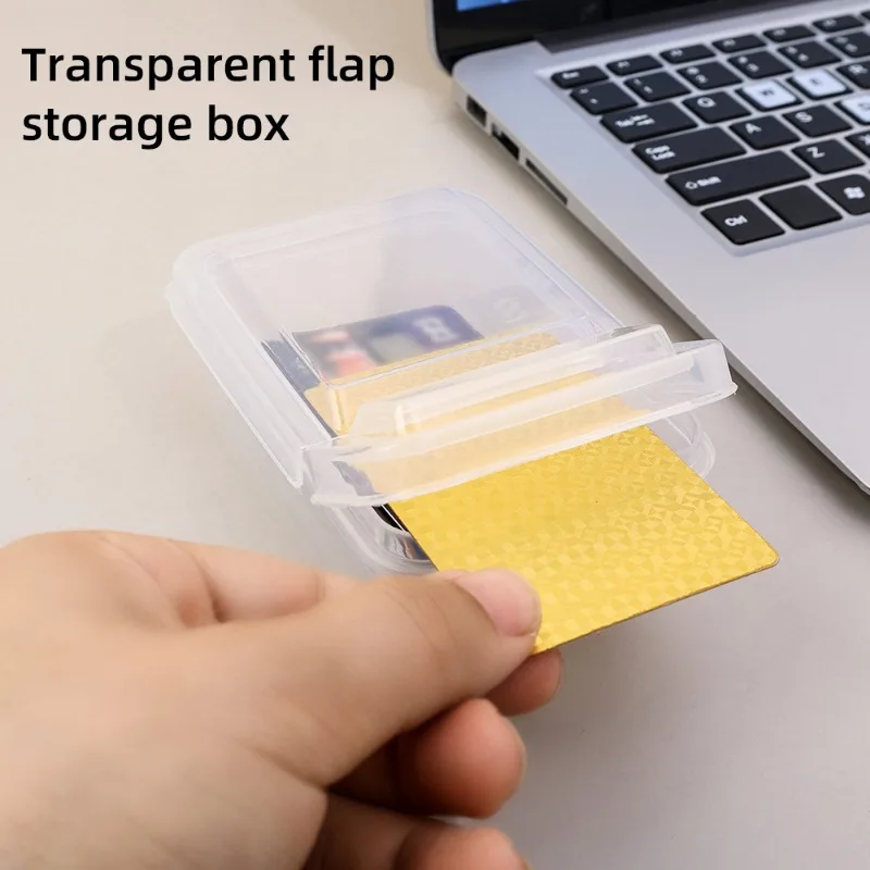 Photocards Storage Box 3Inch Transparent Sticker DIY Korea Idol Card Holder Desk Storage Organizer Classification Box Stationery