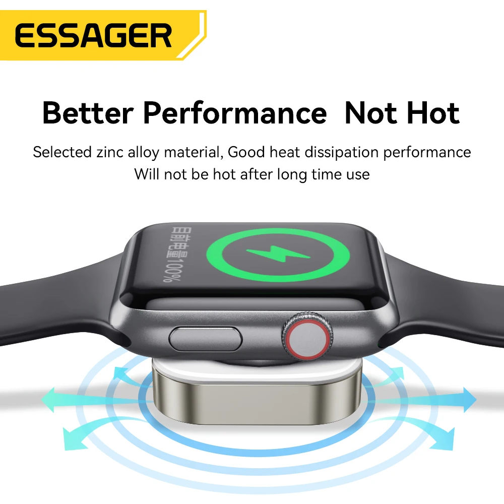 Essager Magsafe Charger For Apple Watch Series 8 7 6 5 4 Portable Magnetic Fast Wireless Charging Dock Station For Apple Watch