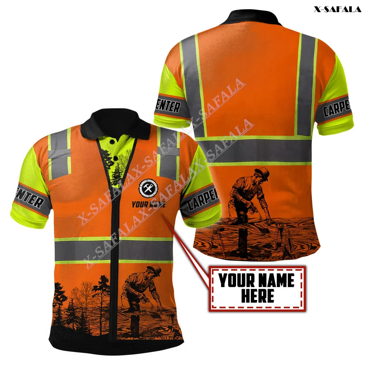 Power Tools Lumberjack Custom 3D Print Men Ventilation Polo Shirt Collar Short Sleeve Street Wear Casual Tee Top Sporty