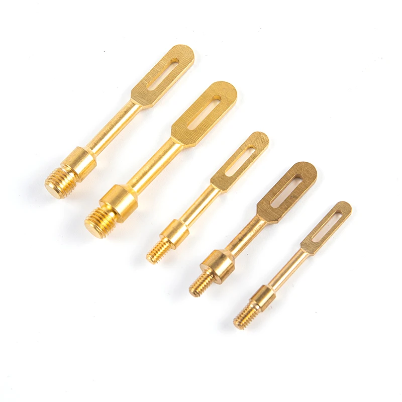 Hunting Gun Cleaning Patch Holder 8-32 Brass Slotted Tip Brush Head 7.62mm/9mm/.22/.223/5.56mm Rifle Pistol Gun Cleaning Tool