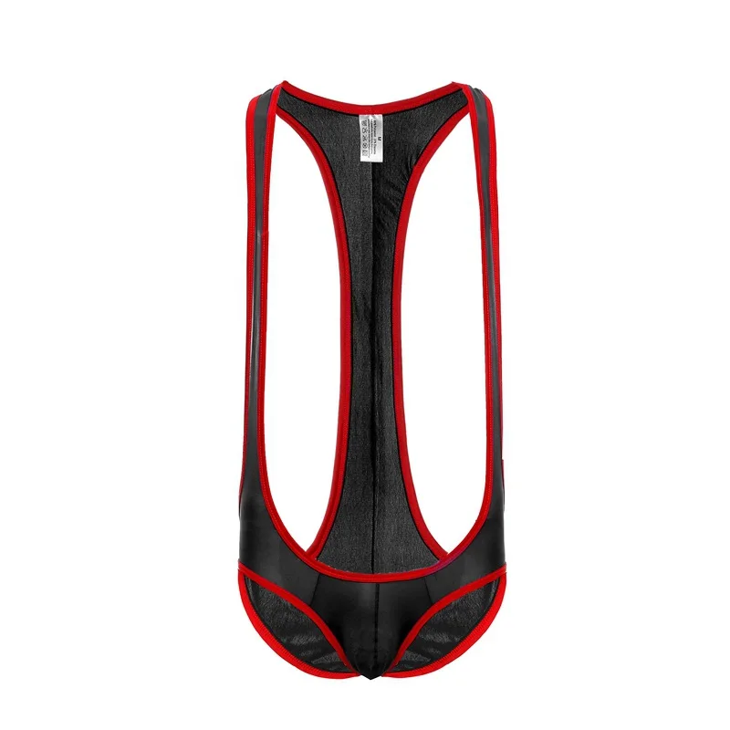 Men's Ice Silk Bodysuit Triangle Style Fashion Sexy Suspender Jumpsuit Comfort Trendy Youth Shaping Body Shaper Male Daily