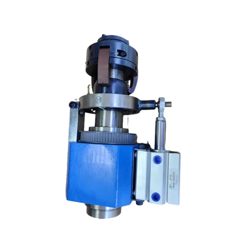 Spindle type rotary pneumatic clamping seat with 0640 chuck small machine tool head box bedside spindle seat quick clamp