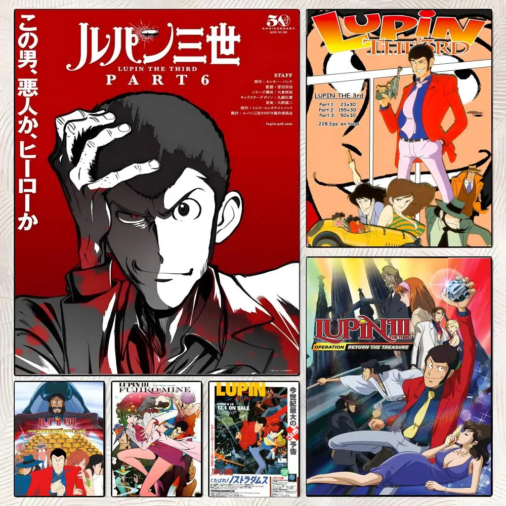 L-Lupin the Third Poster poster stickers, suitable for bedroom, living room, home decoration