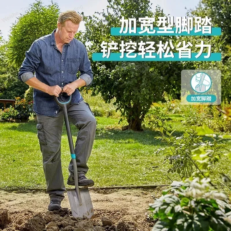 Gardening large steel shovel garden shovel outdoor digging shovel landscaping tool