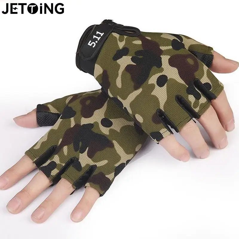 Shooting Fingerless Gloves Half Finger Men Tactical Gloves Anti-Slip Outdoor Sports Bicycle Riding Fitness Gloves