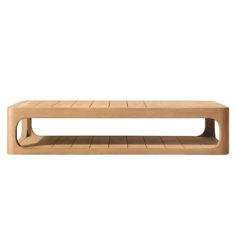 

Furniture Outdoor Solid Teak Table Patio Garden Luxury Modern Coffee Table with Storage