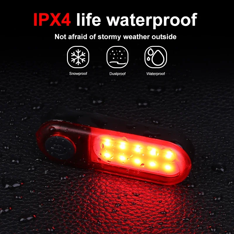 X-TIGER Multi-function Tail Light Red White Light 240° Wide-angle Bicycle Lights Bike Rear Lamp For Seat Tube Helmet Handlebar