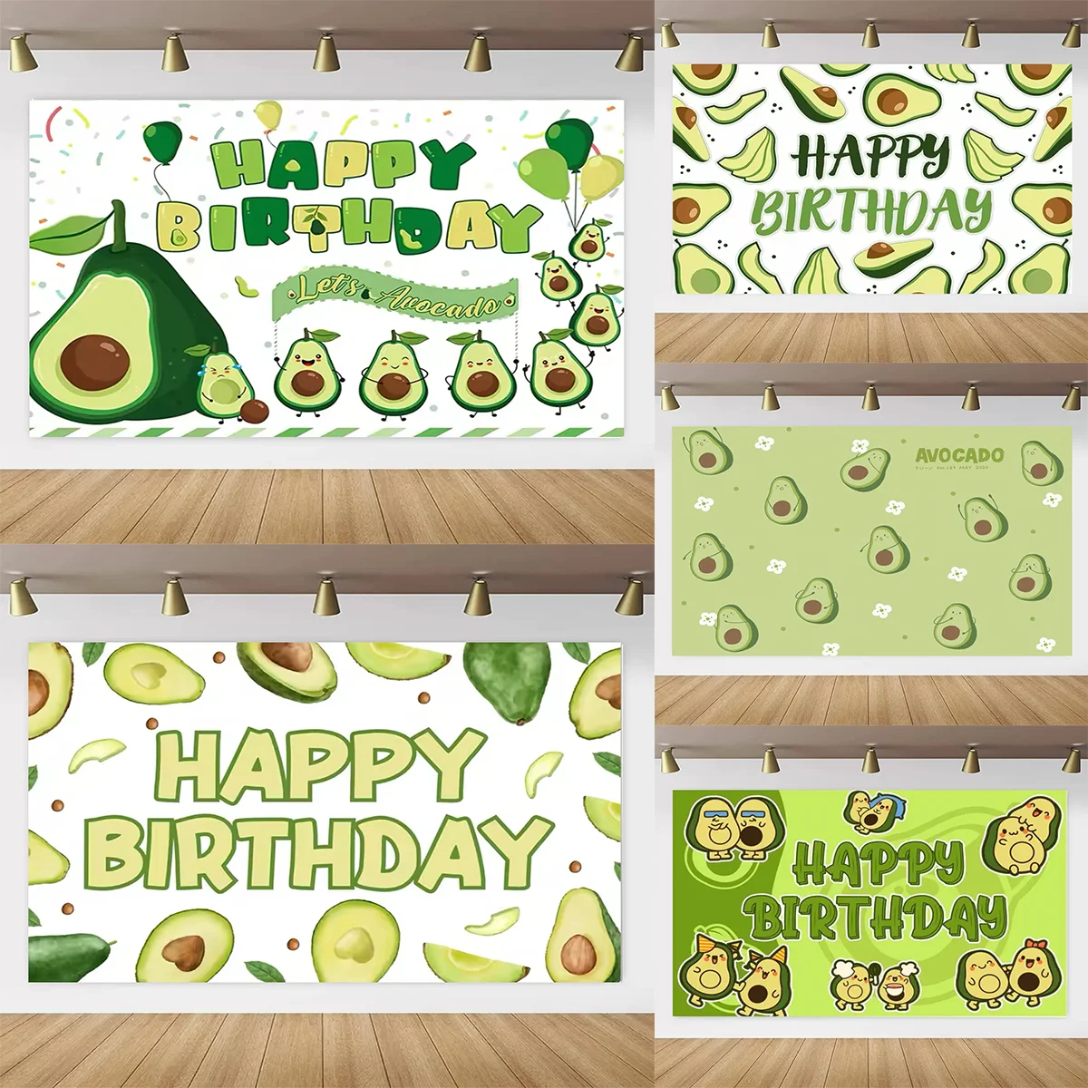 

Avocado Theme Kids Birthday Party Backdrop Poster Avocado Fruit Cake Table Room Decor Props Baby Baptism Party Supplies