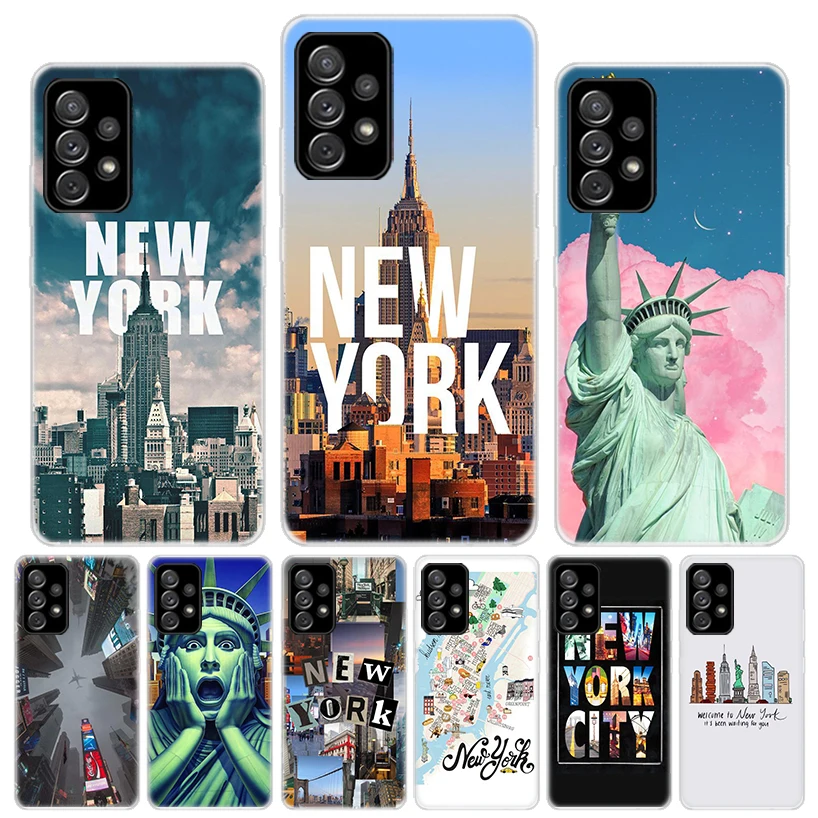 NYC New York City Phone Case For Samsung Galaxy A55 A54 A52 A53 A15 A14 A12 A13 A25 A24 A22 A23 A35 A34 A32 A33 A04S A02S A03S C