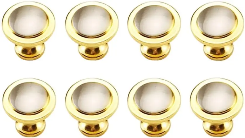 8pcs Modern  Cabinet Knobs Cupboard Drawer Pull Handles + Scre (Gold/Silver)