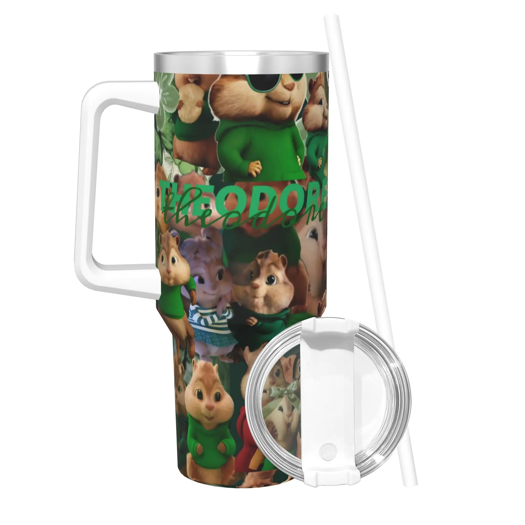 

Alvin and the Бурундуки Стакан Вакуумные изолированные кофейные чашки Термос Автомобильные кружки Горячие и холодные напитки 40 унций