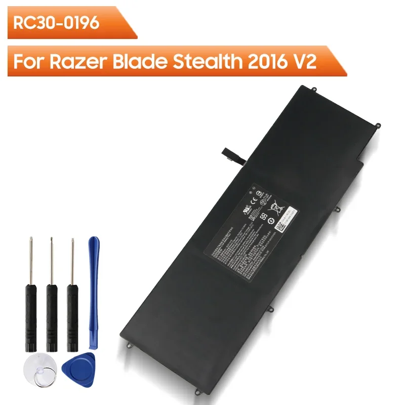 

Replacement Battery RC30-0196 For Razer Blade Stealth 2016 V2 i7-7500U 3ICP4/92/80 RZ09-0196/0168/0239 RZ09-0239 4640mAh