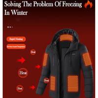 2024 Winter Heated Jacket, USB Intelligent 4 Zone Heated Jacket, Men's Women's Warm Cotton Jacket with Removable Hood clothing