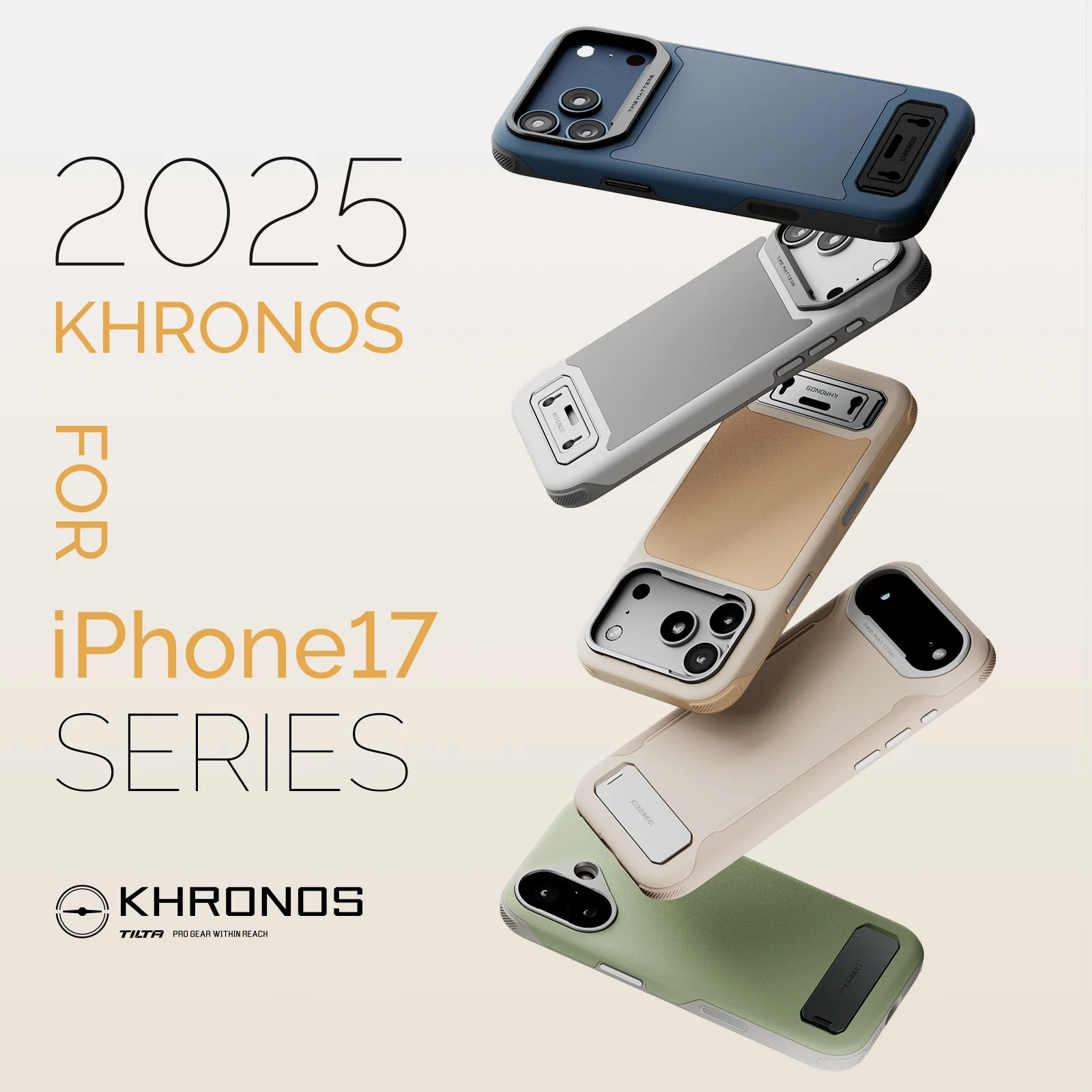 TILTA Khronos Lite iPhone 17 Pro/17 Pro Max用ケース MagSafe対応