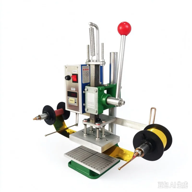 Small Manual Bronzing Hot Press Leather Wood Branding Machine Logo Marking Machine