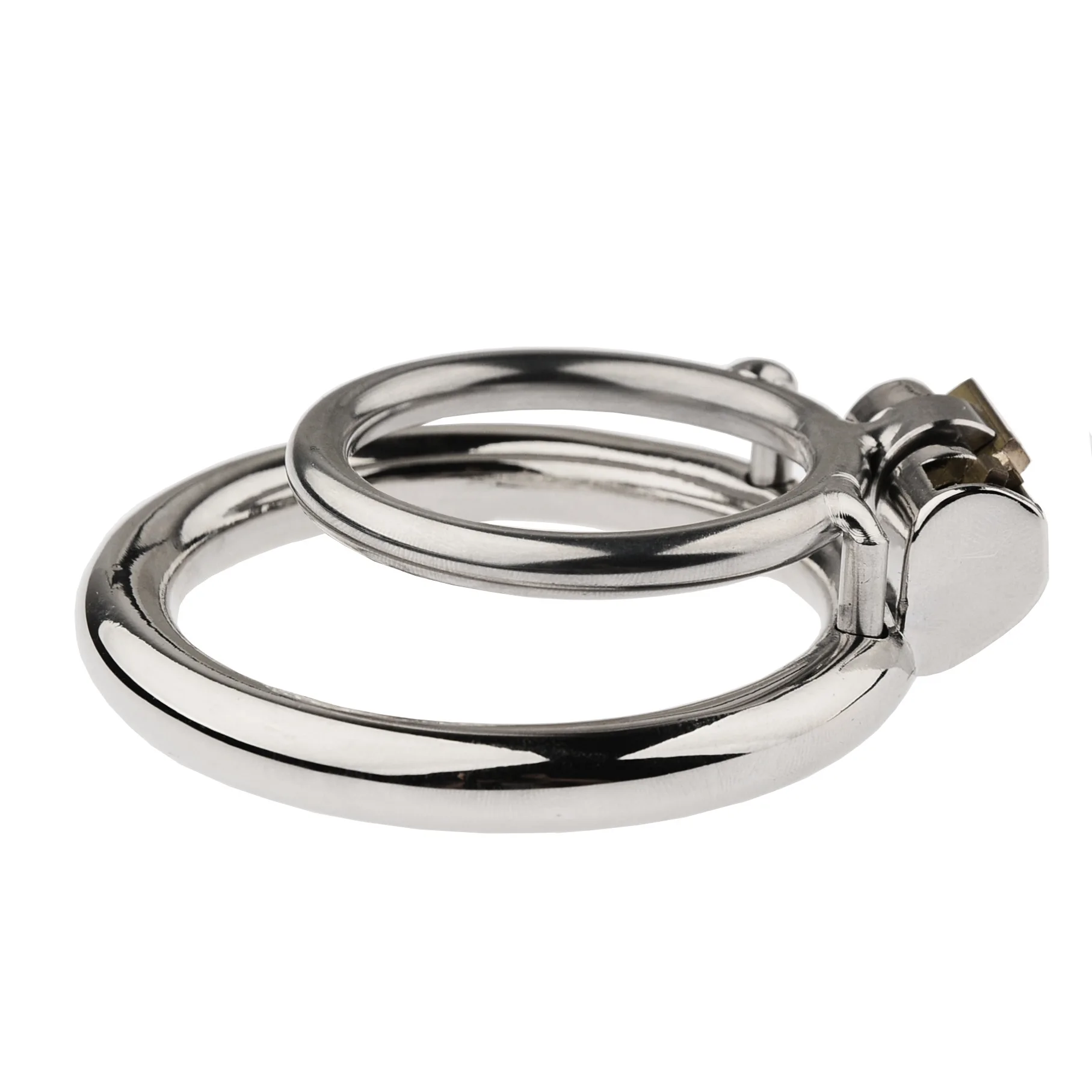 BDSM Double Penis Rings Cock Lock Prevent Erection Cheat Male Chastity Cages Erotic Zinc Alloy Bondage Restraint Sex Toy for Men