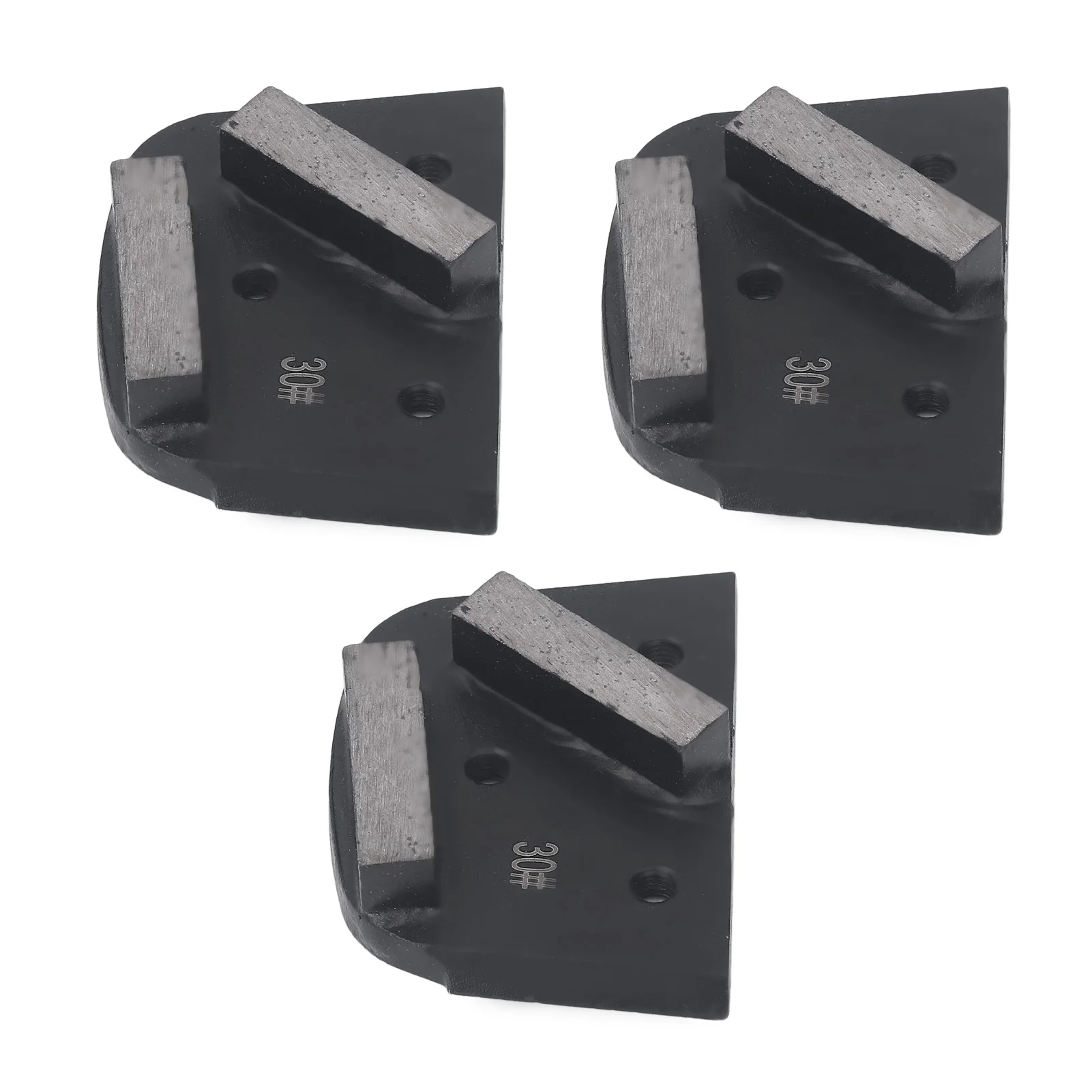 연마 블록 3개입 30 그릿 연마 슈즈 2개 이빨 연마 슈즈 블록 도구 콘크리트 페인트 바닥용