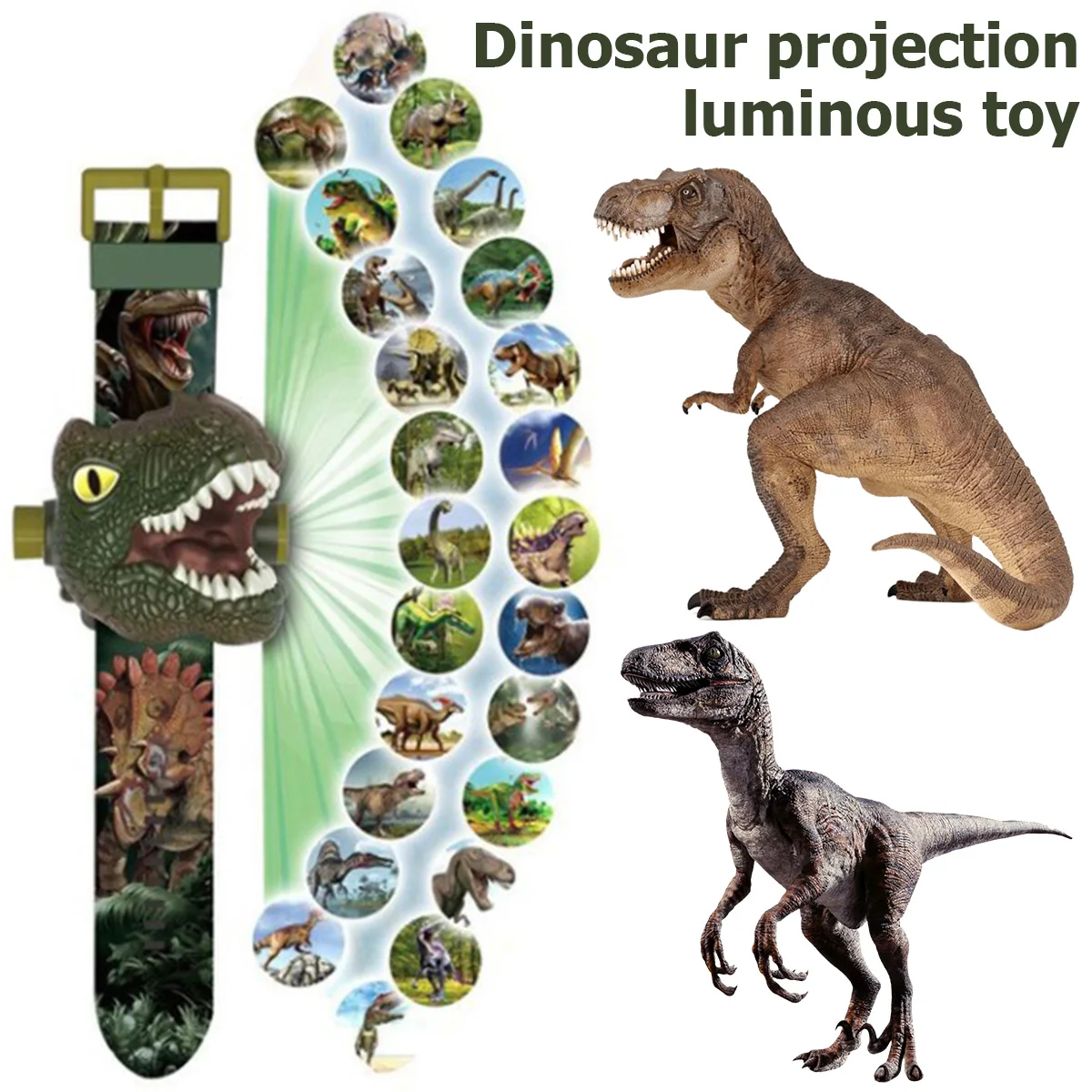 Kids Dinossauro Projection Watch Cartoon Dinosaur Pattern Digital Watches Projector On Wrist Educational Toy Children Boys Girls