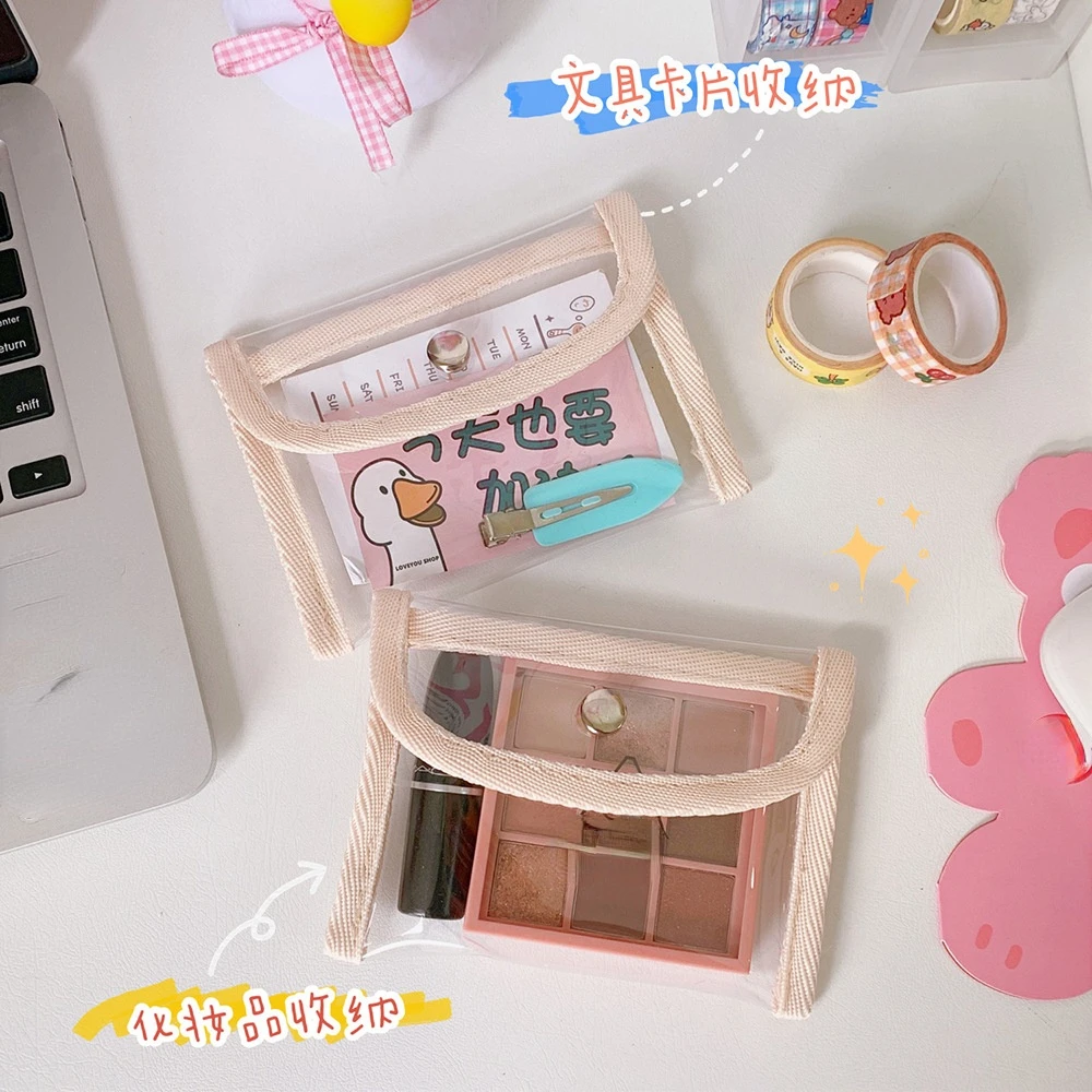 New Fashion PVC Transparent Coin Purse Women Card Holder Wallet Clear Small Purses Pouch Mini Storage Bag