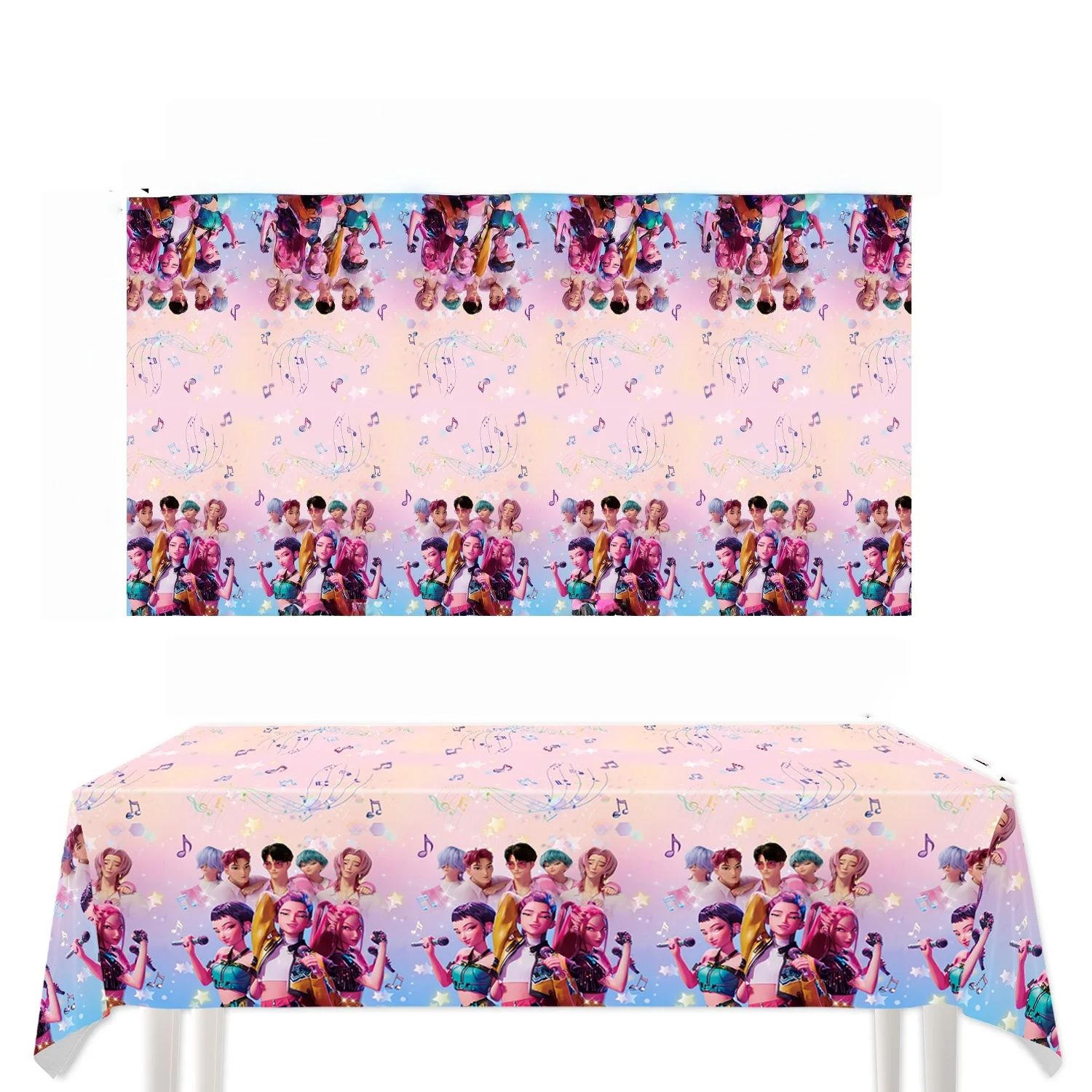 

k pop demon hunters Birthday Table cloth Party Dcoration Disposable Tablecloth Table Cover Demon Hunters Kpop Party Favors