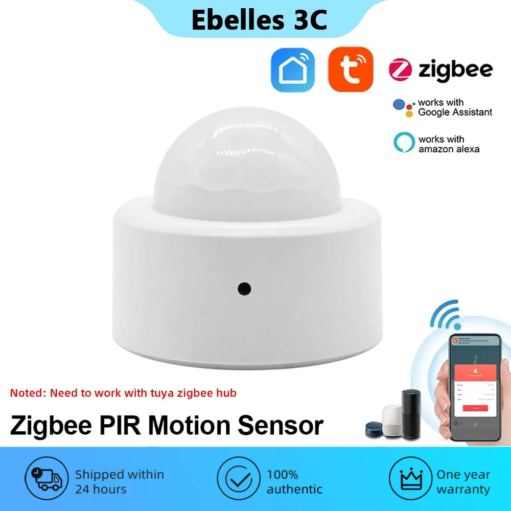 Tuya Zigbee-Mini Sensor de movimiento inteligente, Detector de movimiento de cuerpo humano PIR, sistemas de alarma antirrobo, seguridad del hogar