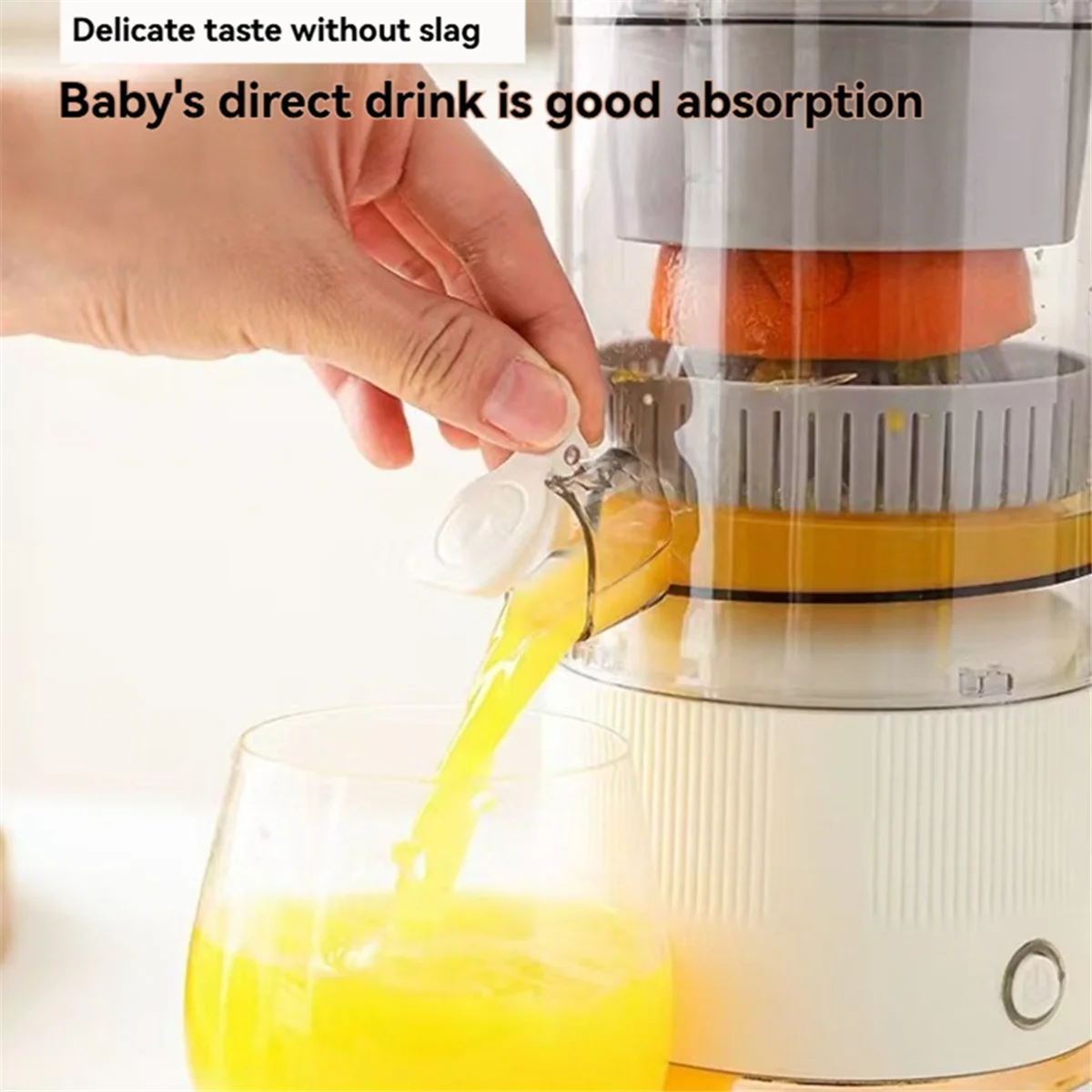 自動分離ジューサーポータブルジュースマシン電気ジューサー充電式フルーツジューサーブレンダー 7.4V