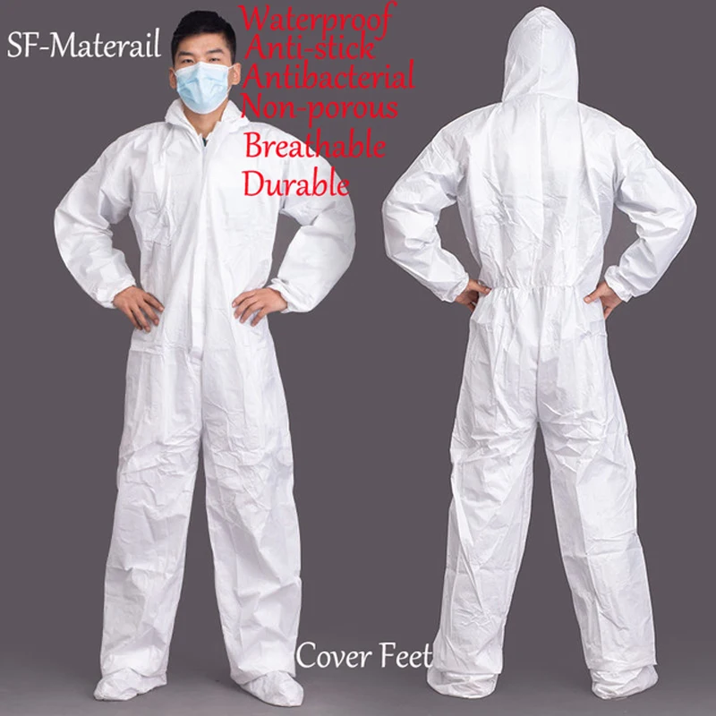 Disposable Labour Overall Suit Breathable Dustproof Water Oil Resist Work Safety Clothing Anti Dust Sparying Painting Decorating