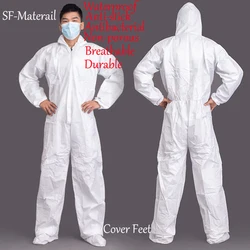 Traje de trabajo desechable, ropa de seguridad, transpirable, a prueba de polvo, resistente al agua y al aceite, antipolvo, pintura Sparying, decoración