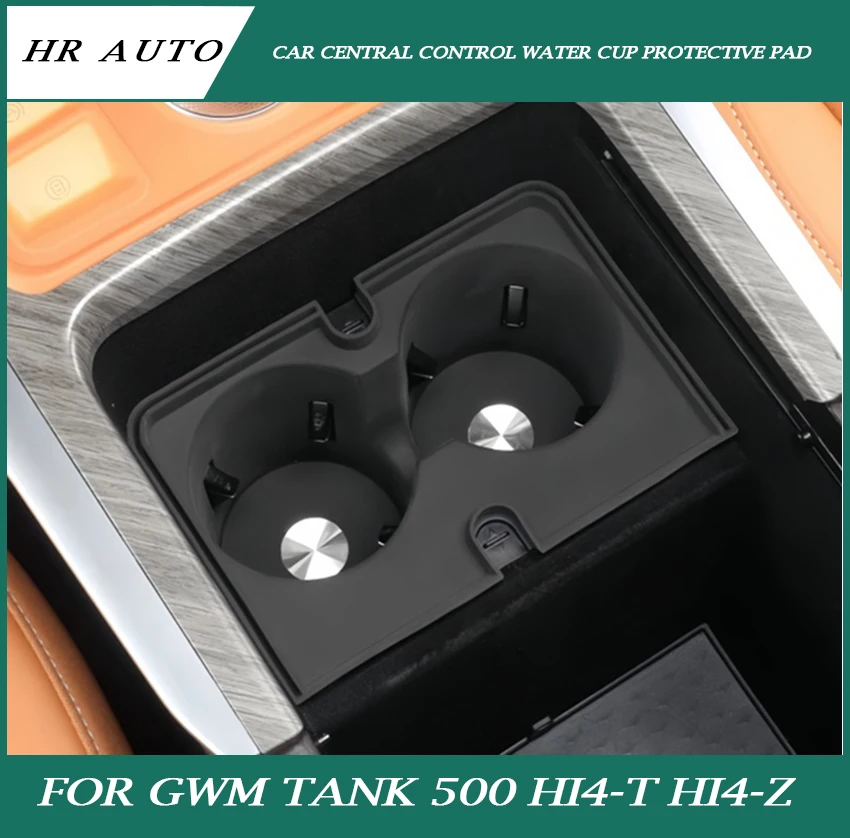 

Auto Water Cup Holder with Metal CD Ring Silicone Pad Fit for Tank 500 Hi4-t Hi4-Z Car Central Control Water Cup Protective Pad