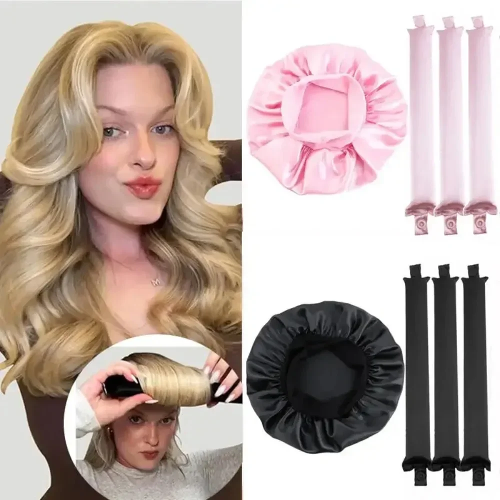 

Heatless Curling Rod Headband No Heat Hair Rollers Sleeping Soft Flex Rod for Overnight Curls All Hair Types Styling Tools